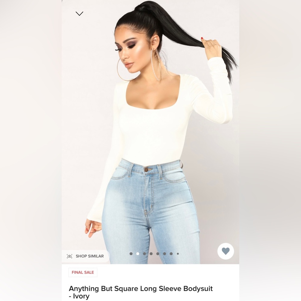 FashionNova White BodySuit